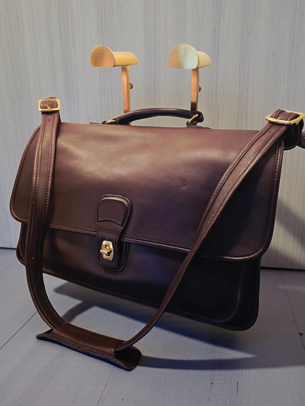 Vintage Coach Briefcase (Devil Wears Prada 2) Metropolitan Style #5180 Mahogany - Picture 4 of 12